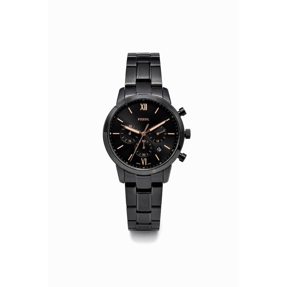 Fossil Neutra FS5525 Men's Black Chronograph Steel Watch 44mm